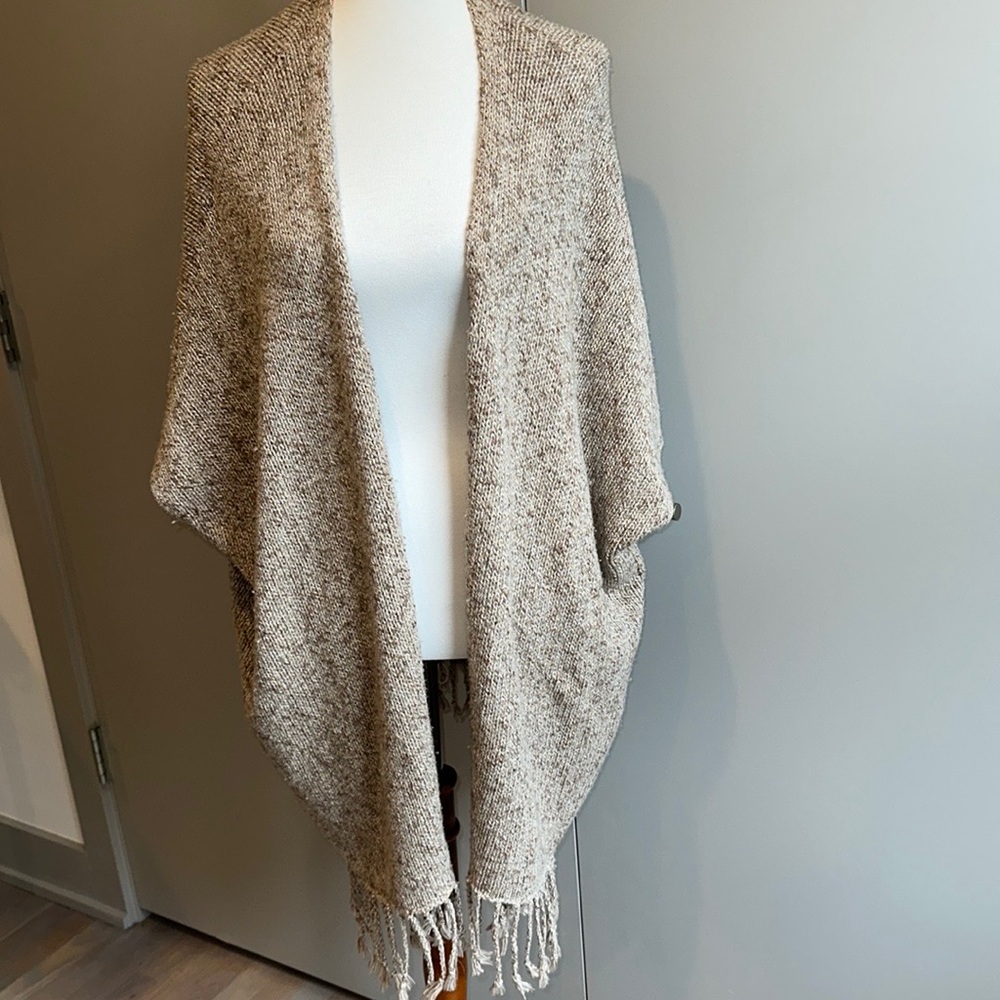 Joie Wool Blend Open front Fringe cardigan